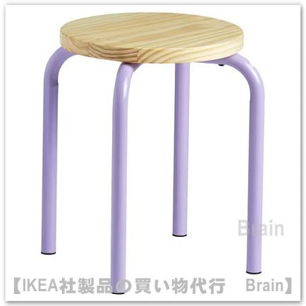 イケア（IKEA） DOMSTEN/ドムステン スツール ライラック/パイン材