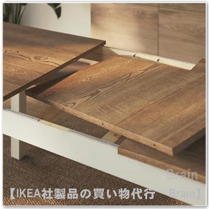 イケア（IKEA） ALHULT/オールフルト 伸長式テーブル4〜6人用 ベージュ