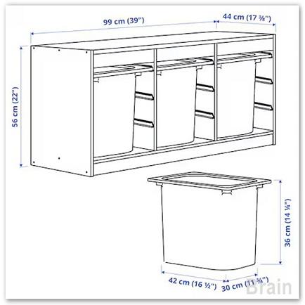 ＩＫＥＡ/イケア TROFAST/トロファスト 収納コンビネーション99x44x56 cm ホワイト/ホワイト（095.845.40/09584540）の画像