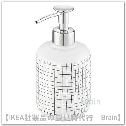 ｉｋｅａ イケア Brilldammen ブリルダッメン ソープディスペンサー ホワイト 網目模様 Selectshop Brain 通販 Yahoo ショッピング