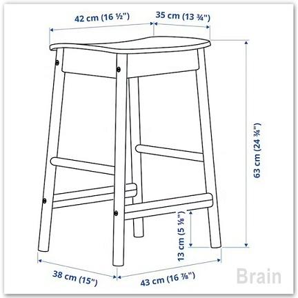 ＩＫＥＡ/イケア　RONNINGE/ロッニンゲ　バースツール63 cm　バーチ（105.129.05）｜shop-brain｜02