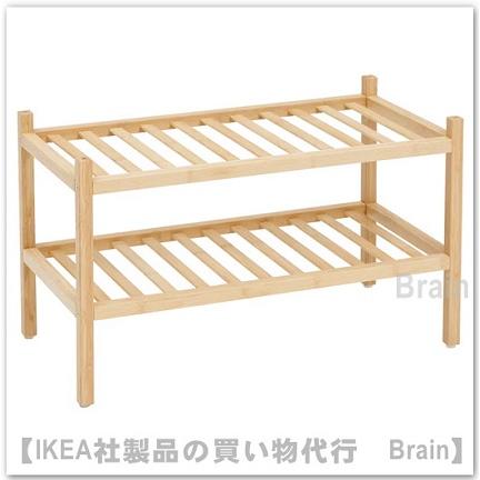 IKEA ラック イケア（IKEA） VASSKAR/ヴァスシェール シューズラック60x30x35 cm 竹