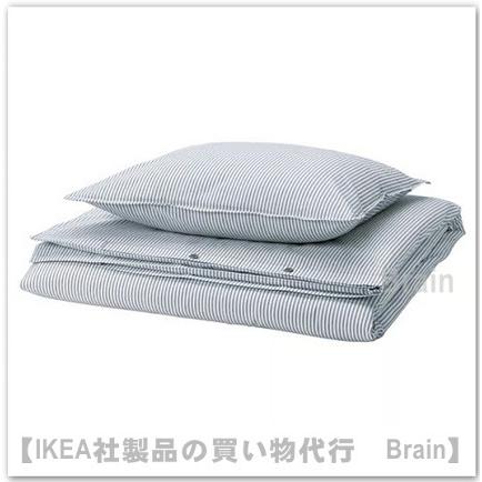 イケア（IKEA） SOLFIBBLA/ソルフィブラ 掛け布団カバー＆枕カバー150