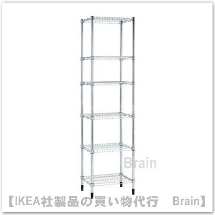 ＩＫＥＡ/イケア　OMAR　1シェルフセクション46x36x181 cm　亜鉛メッキ（198.729.17）