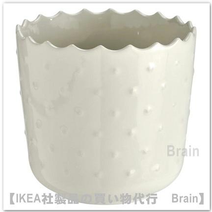ＩＫＥＡ/イケア　SESAMFRON/セサムフローン　鉢カバー9 cm　オフホワイト(204.783.50)｜shop-brain