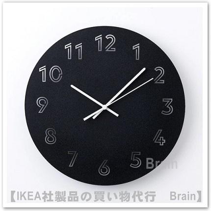 イケア（IKEA） TUNNIS/トゥーニス ウォールクロック30 cm ブラック