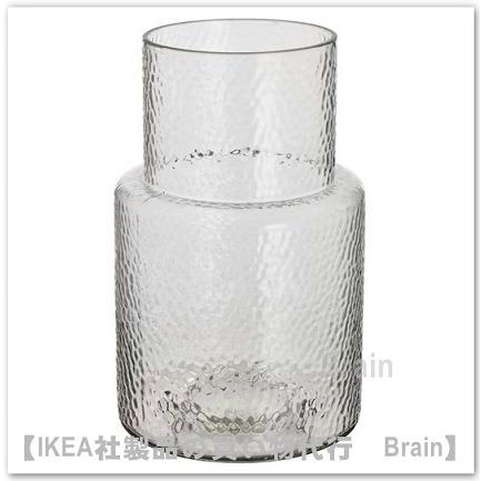 ＩＫＥＡ/イケア　KONSTFULL/コンストフル　花瓶26 cm　クリアガラス/模様入り（205.119.67）｜shop-brain