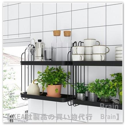 イケア（IKEA） APOTEKARE/アポテカレ ウォールシェルフ50x52 cm