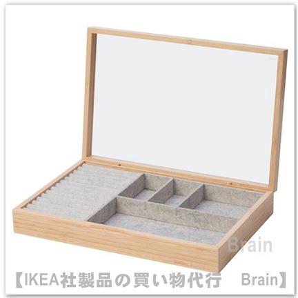 イケア（IKEA） HALSREM/ハルスレム ジュエリーボックス 仕切り付き