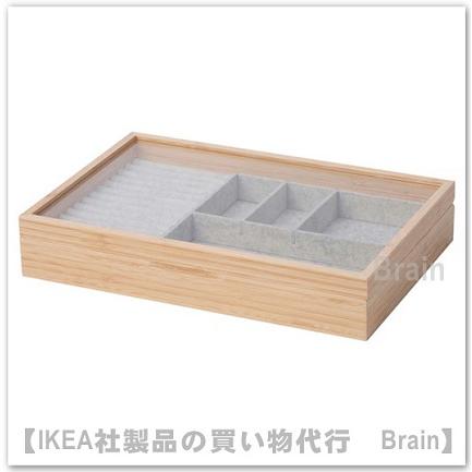 イケア（IKEA） HALSREM/ハルスレム ジュエリーボックス 仕切り付き