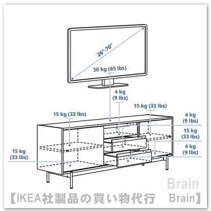 イケア（IKEA） RADMANSO/ロードマンソー テレビ台176x48x66 cm