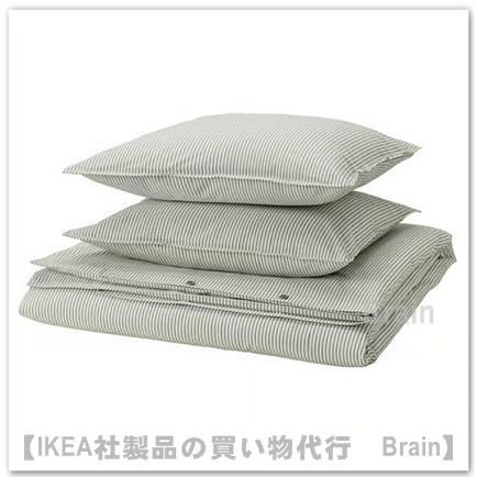 イケア（IKEA） SOLFIBBLA/ソルフィブラ 掛け布団カバー＆枕カバー200