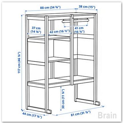 ★さっちん★ 収納棚 IKEA ② イケア（IKEA） FLISAT/フリサット オープン収納88x38x117 cm ライト