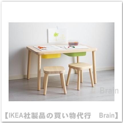 イケア（IKEA） FLISAT 子供用テーブル ナチュラル/ホワイト（302.984