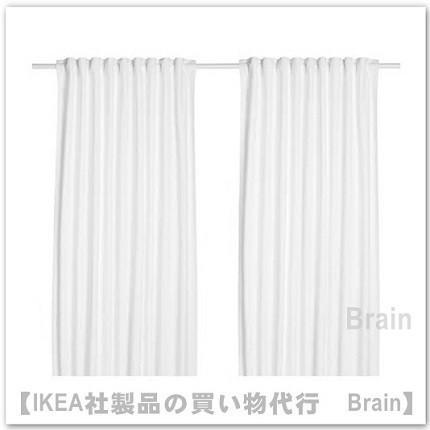ｉｋｅａ イケア Tibast ティバスト カーテン1組145x250 Cm ホワイト Selectshop Brain 通販 Yahoo ショッピング