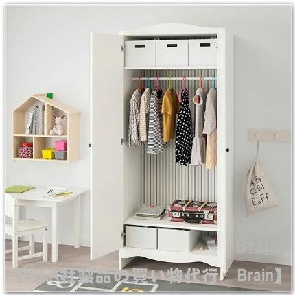 イケア（IKEA） SMAGORA ワードローブ80x50x187 cm ホワイト（304.608