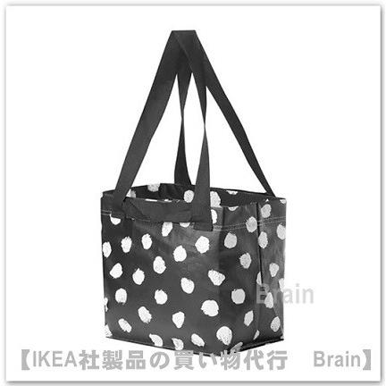 ＩＫＥＡ/イケア　SKRUTTIG/スクルッティグ　バッグ27x27 cm　Ｓサイズ　ブラック/ホワイト（304.677.56）｜shop-brain