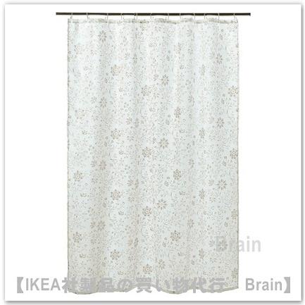ｉｋｅａ イケア Tyckeln ティッケルン シャワーカーテン ホワイト ダークベージュ Selectshop Brain 通販 Yahoo ショッピング