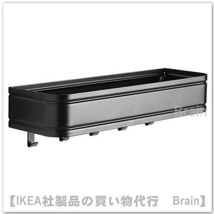 ＩＫＥＡ/イケア　LILLASJON/リラション　ウォールシェルフ フック5個付き　ブラックメタル（304.780.24）｜shop-brain