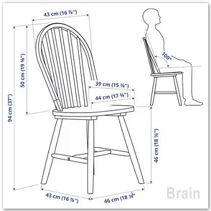 イケア（IKEA） SKOGSTA/スコグスタ チェア ブラック（305.448.73