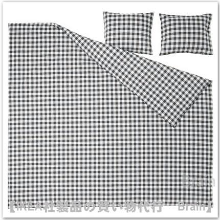 イケア（IKEA） EKTANDVINGE/エークタンドヴィンゲ 掛け布団カバー＆枕