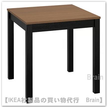 IKEA ラウンドテーブル　ガラステーブル　オールドイケア イケア（IKEA） ALHULT/オールフルト テーブル2人用 ブラック/ブラウン