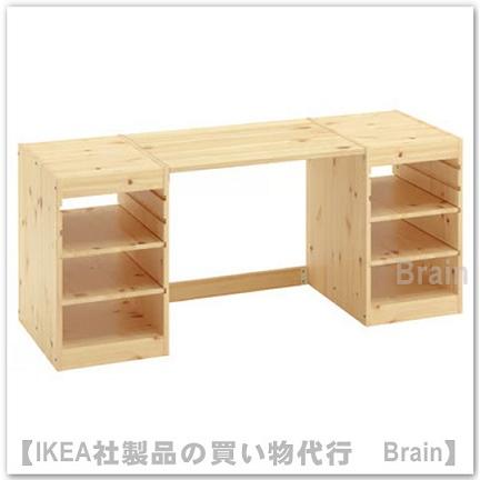 イケア（IKEA） TROFAST/トロファスト デスク 棚付き124x44x53 cm 