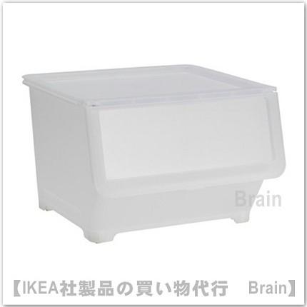 イケア（IKEA） FIRRA ふた付きボックス45x42x31 cm 半透明（403.399