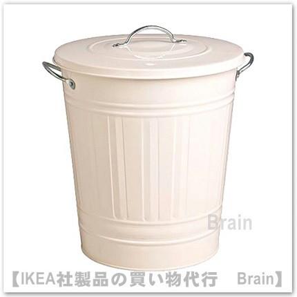 ＩＫＥＡ/イケア　KNODD　ふた付き容器40L　ホワイト（501.717.68）