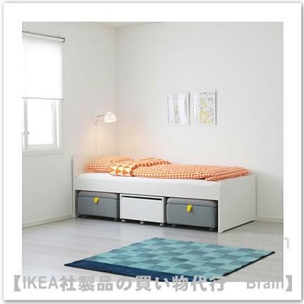 イケア（IKEA） SLAKT 収納ボックス キャスター付き62x62x36 cm
