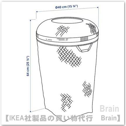 ＩＫＥＡ/イケア　SALUDING/サルディング　ランドリーバスケット50 L　竹（505.035.84）｜shop-brain｜02