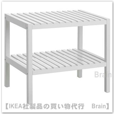イケア（IKEA） MUSKAN/ムスカン ベンチ58x38 cm ホワイト（505.624.65