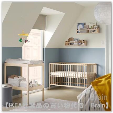 イケア（IKEA） SNIGLAR/スニーグラル ベビーベッド バーチ（506.106