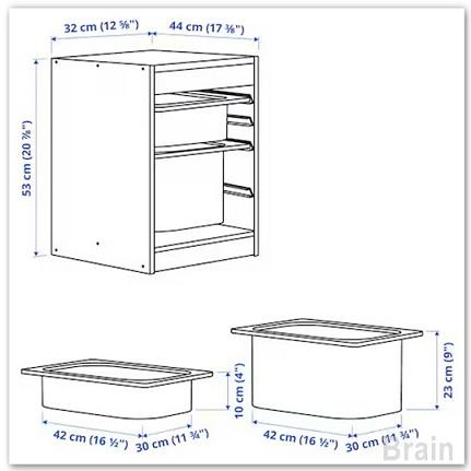 イケア（IKEA） TROFAST/トロファスト 収納コンビネーション32x44x53