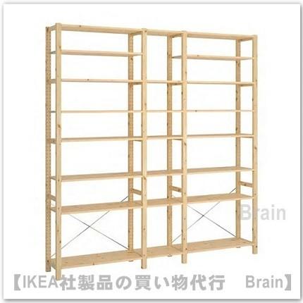 ＩＫＥＡ/イケア　IVAR　3セクション/ シェルフ219x30x226 cm　パイン材（692.483.72/69248372）｜shop-brain