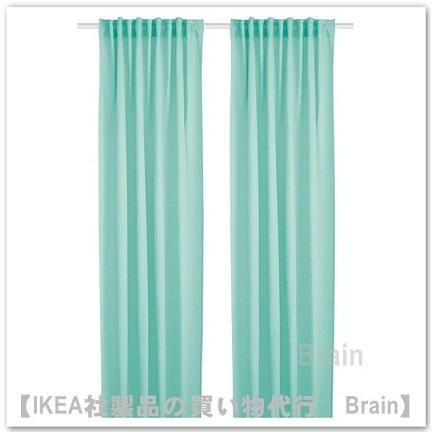 ｉｋｅａ イケア Hilja ヒリア カーテン1組145x250 Cm ターコイズ Selectshop Brain 通販 Yahoo ショッピング