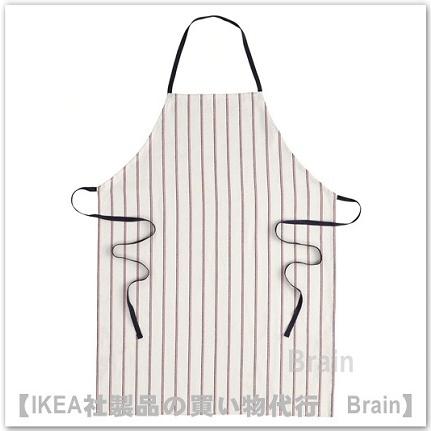イケア（IKEA） HILDEGUN/ヒルデグン エプロン レッド・グレー