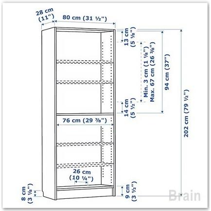 イケア（IKEA） BILLY/ビリー 書棚80x28x202 cm オーク調（604.927.83