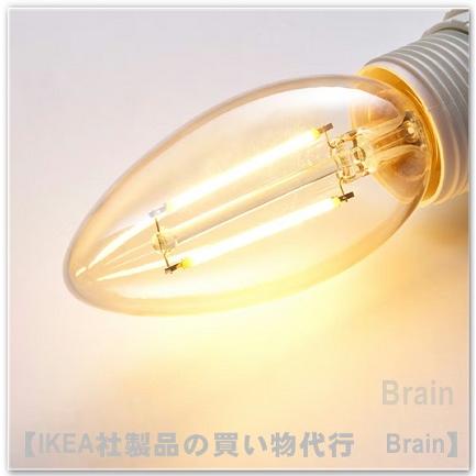 ＩＫＥＡ/イケア　LUNNOM/ルッノム　LED電球 E17/210ルーメン　ブラウン/クリアガラス（605.392.57/60539257）｜shop-brain｜02