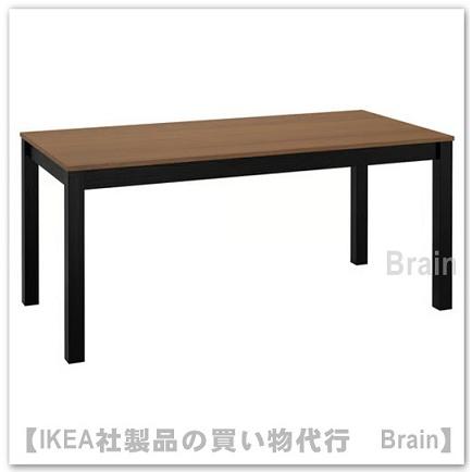 イケア（IKEA） ALHULT/オールフルト テーブル6人用 ブラック/ブラウン