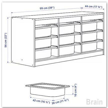 ＩＫＥＡ/イケア　TROFAST/トロファスト　収納コンビネーション99x44x56 cm　ホワイト/ライトグリーングレー（694.803.23/69480323）_1