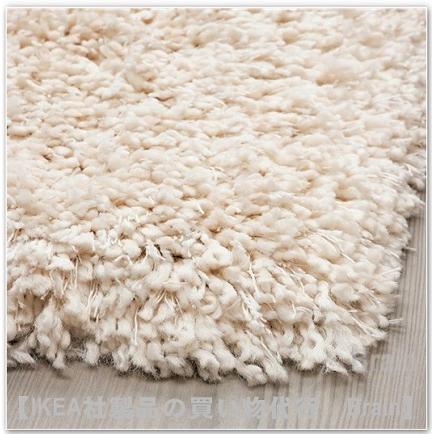 イケア　VOLLERSLEV ホワイト シャギーラグ 160×230 cm イケア（IKEA） VOLLERSLEV/ヴォルルスレヴ シャギーラグ160x230 cm