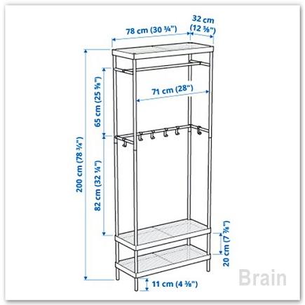 イケア（IKEA） MACKAPAR/マッカペール コートラック 靴収納ユニット
