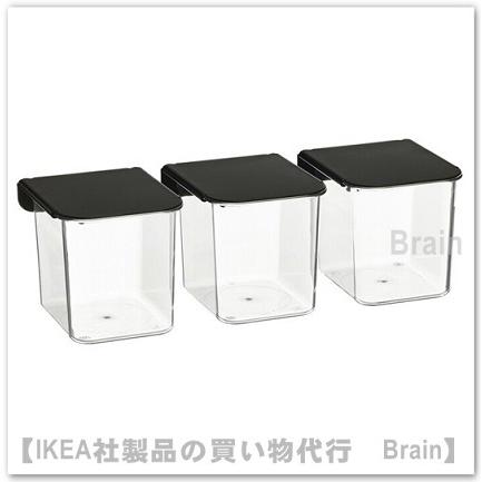 イケア（IKEA） SKADIS/スコーディス 小物入れ ふた付き3個セット