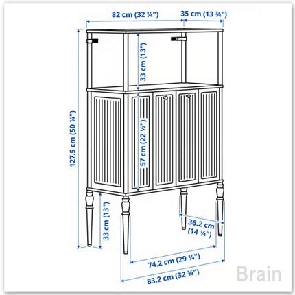 イケア（IKEA） SAGMASTARE/ソーグメスタレ キャビネット83x36x128 cm