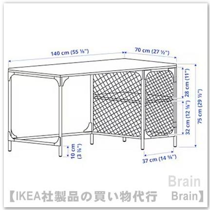 イケア（IKEA） FJALLBO/フィエルボ デスク140x70 cm ブラック