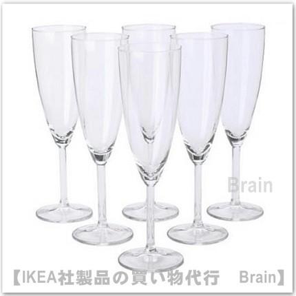 イケア（IKEA） SVALKA/スヴァルカ シャンパングラス22 cm 6個セット