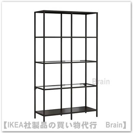 イケア（IKEA） VITTSJO シェルフユニット ブラックブラウン（802.133