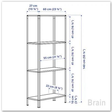 ＩＫＥＡ/イケア HYLLIS/ヒュッリス シェルフユニット60x27x140 cm