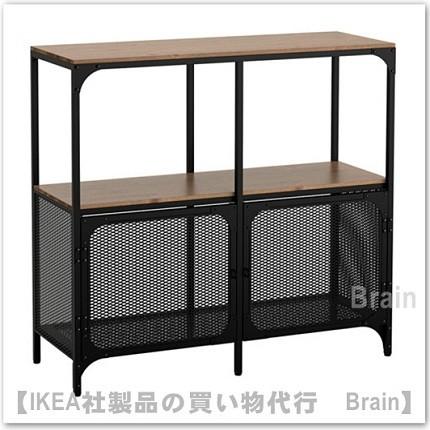 イケア（IKEA） FJALLBO シェルフユニット100x95 cm ブラック（803.392